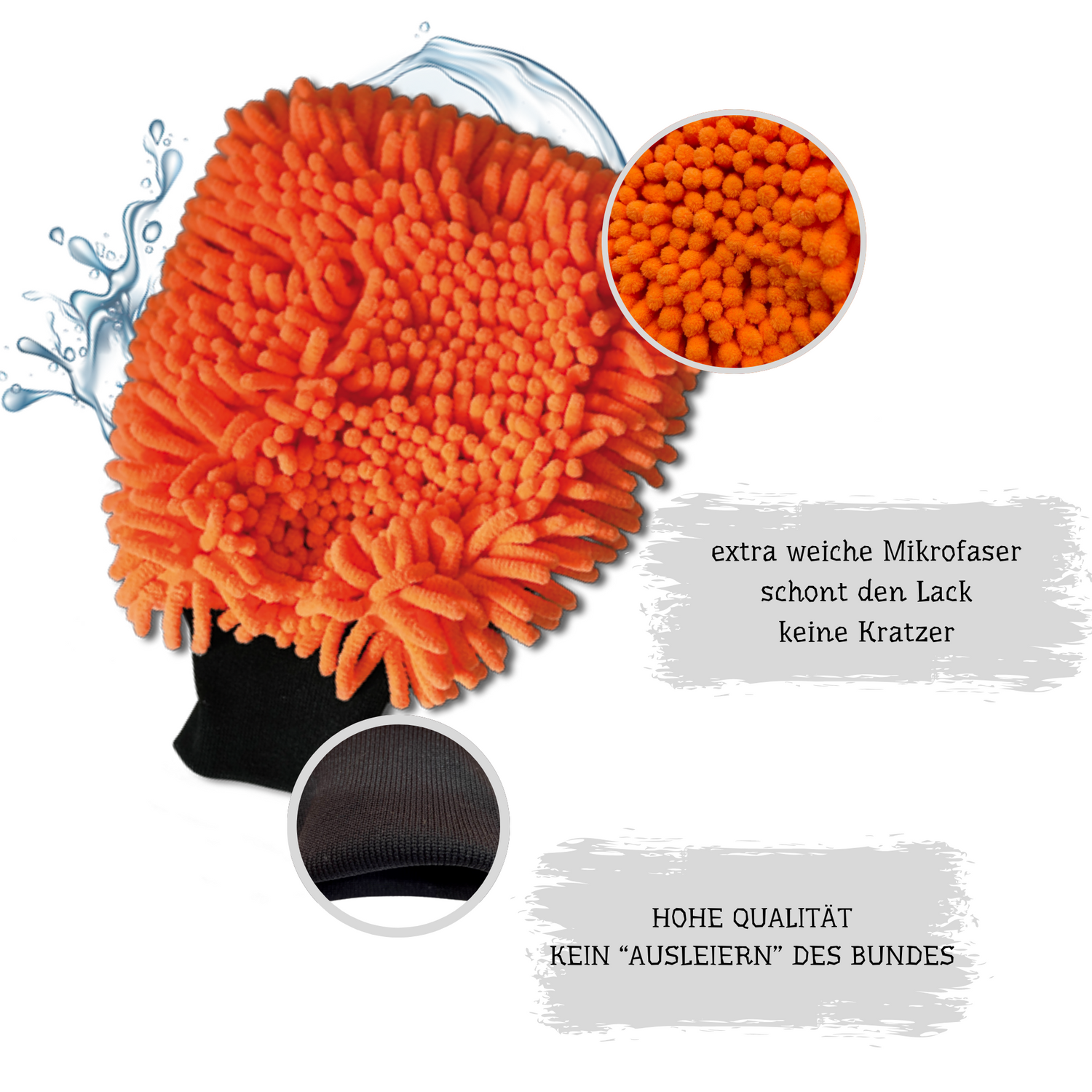 extra weicher Microfaser Waschhandschuh - für die perfekte Autopflege und Handwäsche